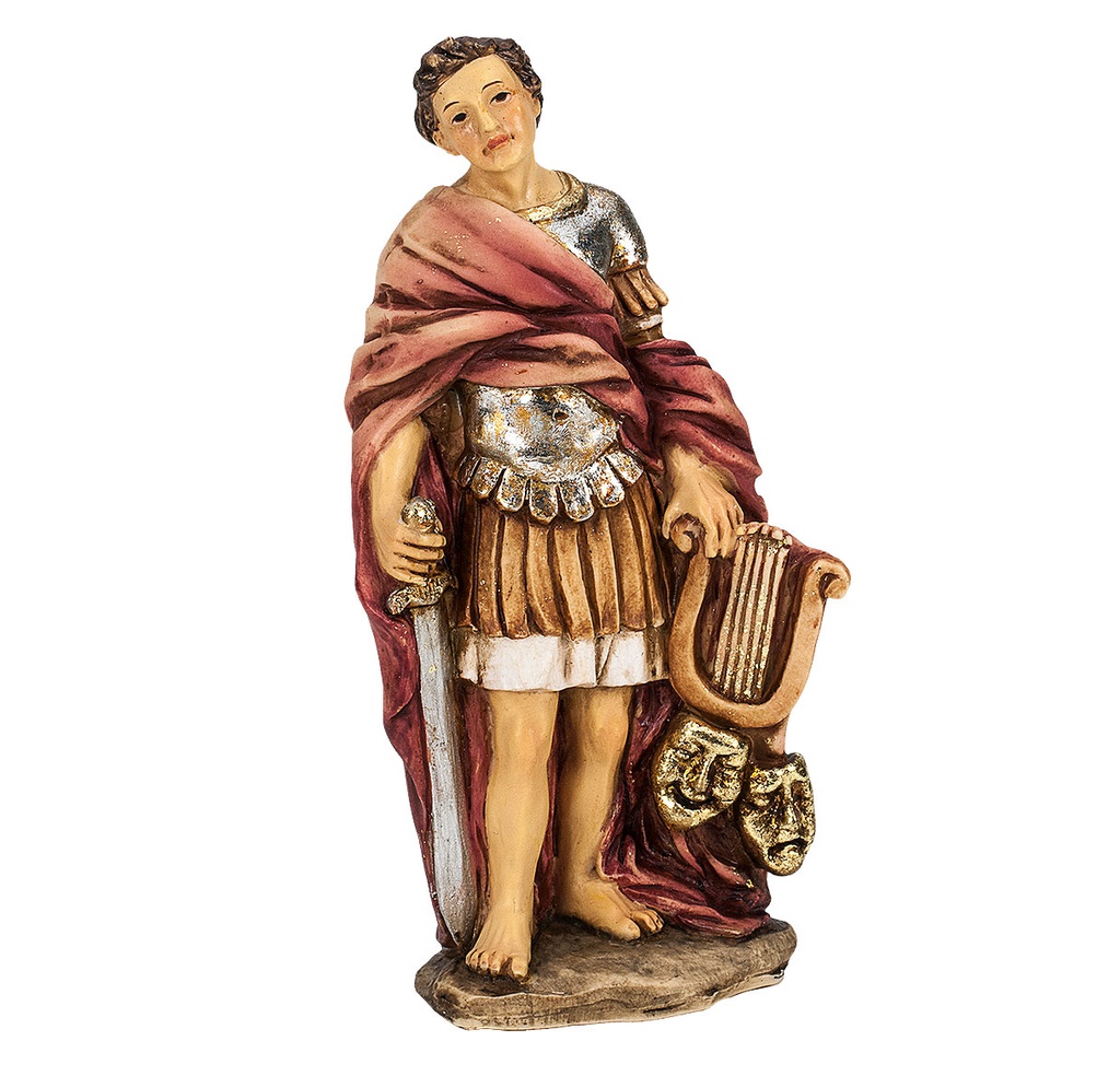4" Cold Cast Resin Hand Painted Statue of St. Genesius