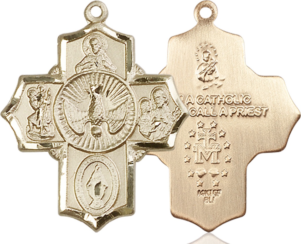 14kt Gold Filled 5-Way Medal