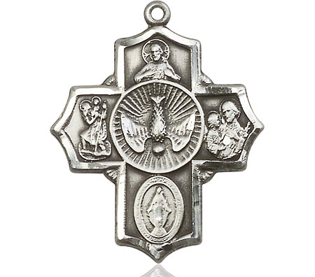 Sterling Silver 5-Way Medal