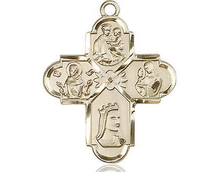14kt Gold Filled Franciscan 4-Way Medal