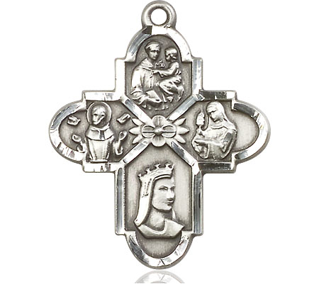 Sterling Silver Franciscan 4-Way Medal