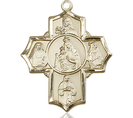 14kt Gold Filled Our Lady of Mount Carmel 4-Way Medal