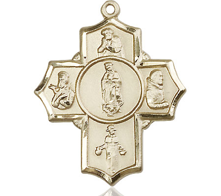 14kt Gold Filled Guadalupe Diego Pio Xav Nino Medal