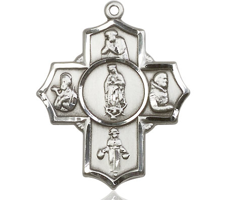 Sterling Silver Guadalupe Diego Pio Xav Nino Medal