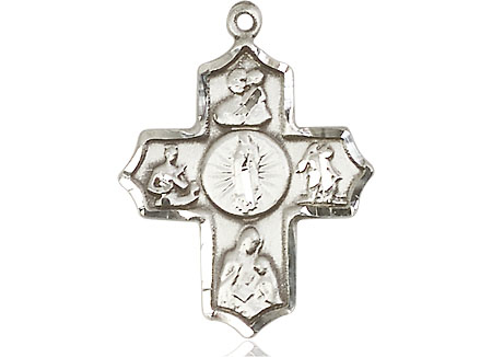 Sterling Silver 5-Way Our Lady of Guadalupe Medal