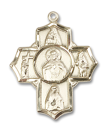 14kt Gold Filled Scapular 4-Way Medal