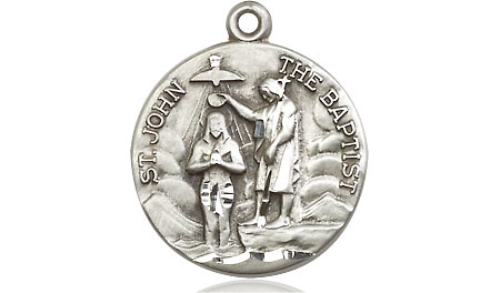 Sterling Silver Saint John the Baptist Medal