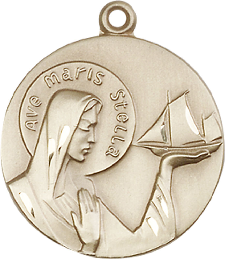 14kt Gold Filled Our Lady Star of the Sea Medal