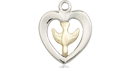 Two-Tone GF/SS Holy Spirit Medal