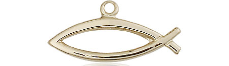 14kt Gold Filled Fish Medal