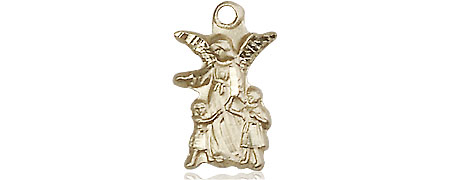 14kt Gold Filled Guardian Angel Medal