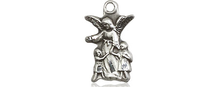 Sterling Silver Guardian Angel Medal