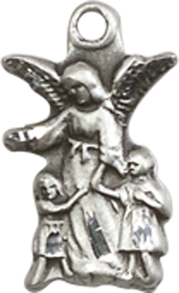 Sterling Silver Guardian Angel Medal