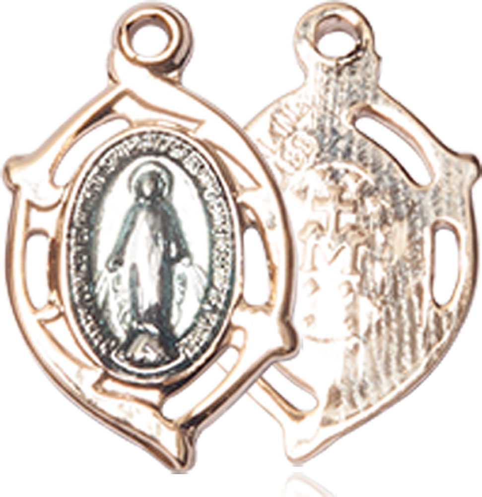 Gold Plate Sterling Silver Miraculous Medal