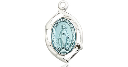 Sterling Silver Miraculous Leaf Medal