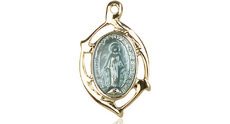 Gold Plate Sterling Silver Miraculous Leaf Medal