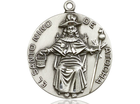 Sterling Silver Saint NiÃ±o de Atocha Medal