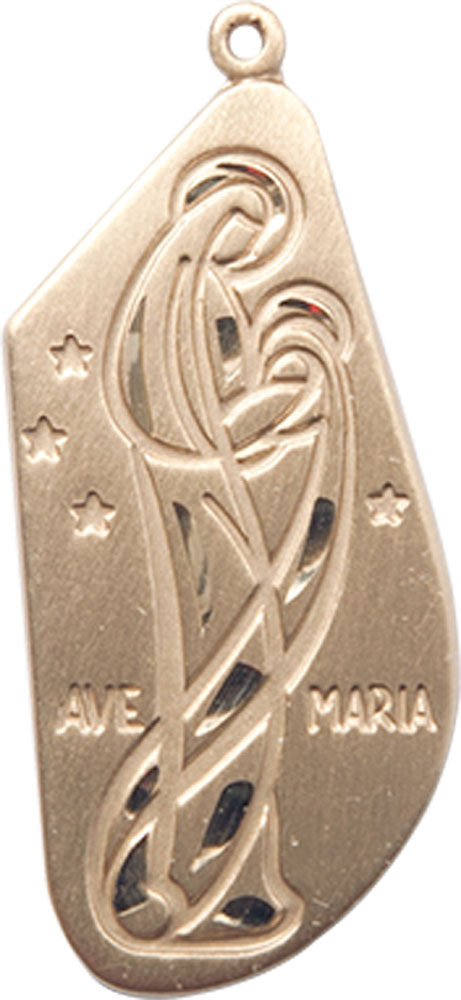 14kt Gold Filled Ave Maria Medal