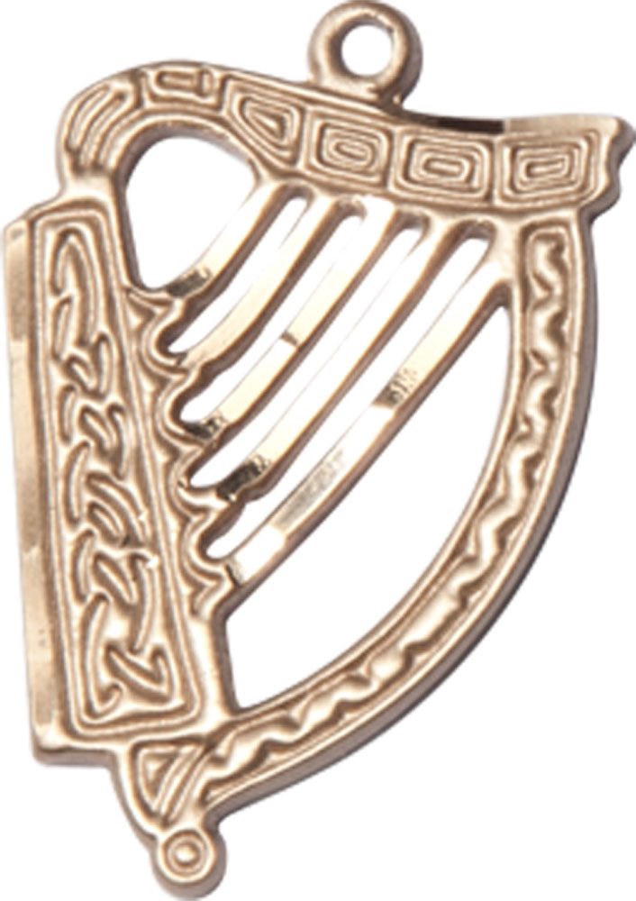 14kt Gold Filled Irish Harp Medal