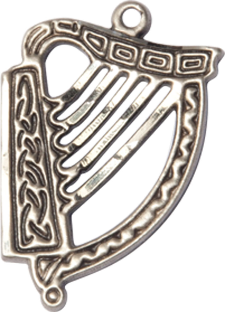 Sterling Silver Irish Harp Medal