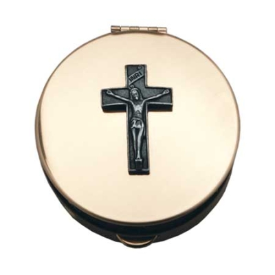 Pewter Crucifix Pyx