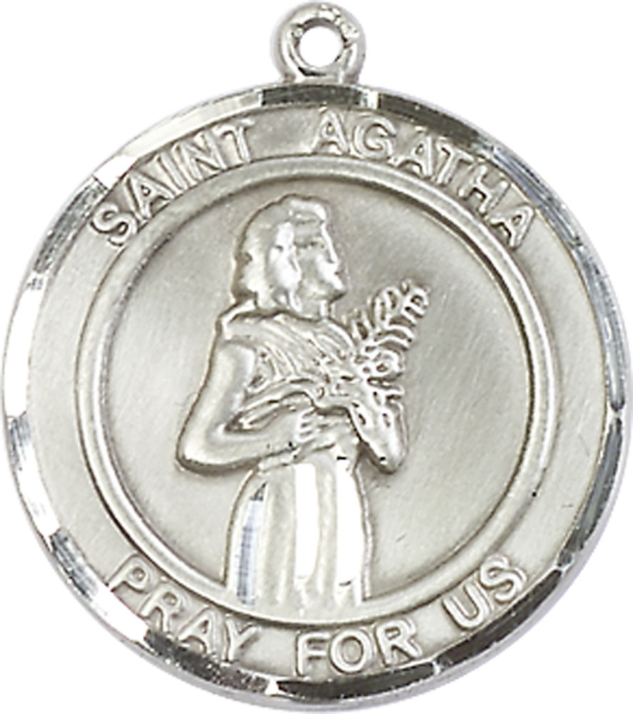 Sterling Silver Saint Agatha Medal