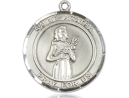 Sterling Silver Saint Agatha Medal