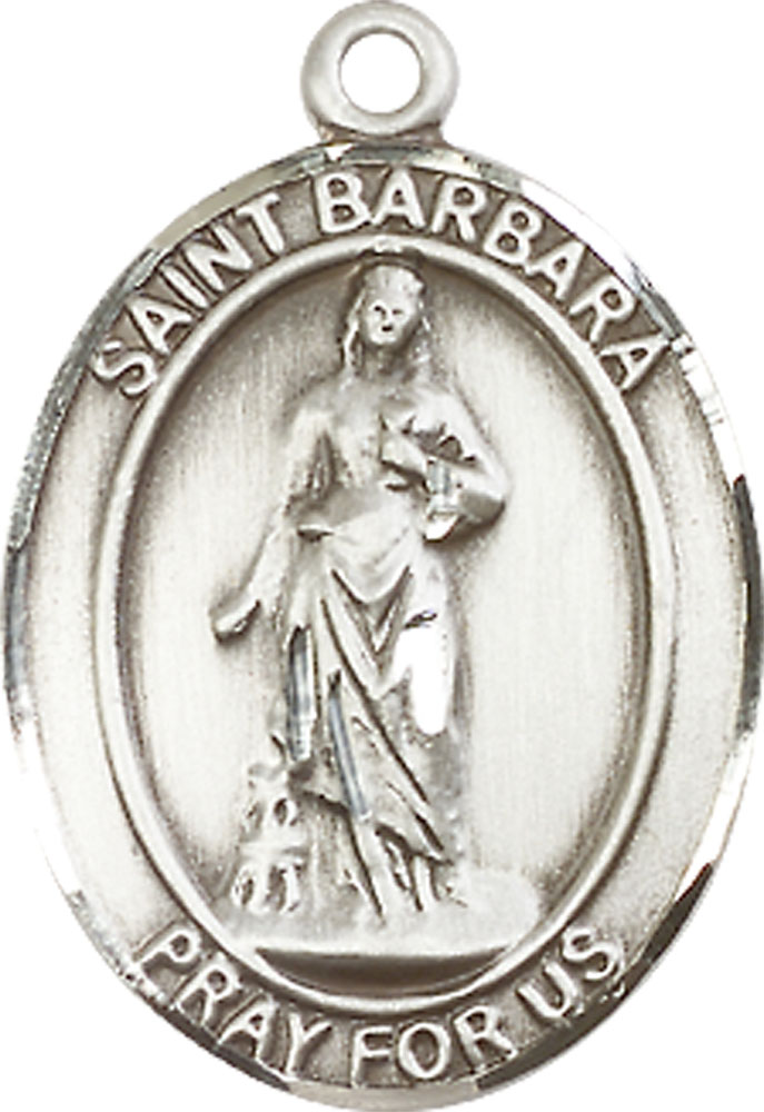 Sterling Silver Saint Barbara Medal