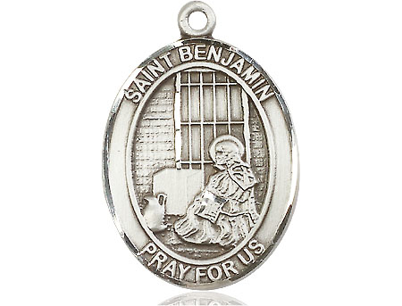 Sterling Silver Saint Benjamin Medal