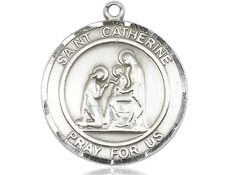 Sterling Silver Saint Catherine of Siena Medal