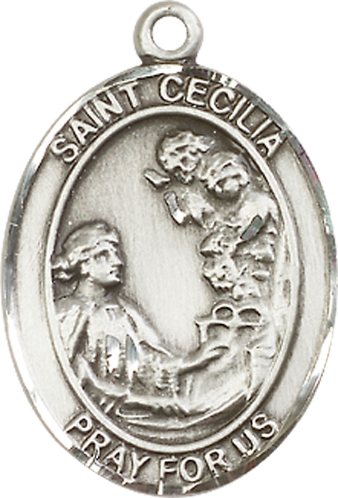 Sterling Silver Saint Cecilia Medal