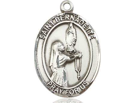 Sterling Silver Saint Bernadette Medal