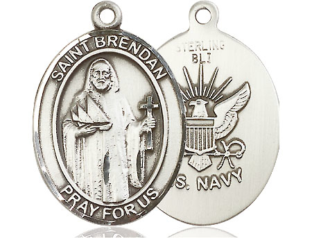Sterling Silver Saint Brendan Navy Medal