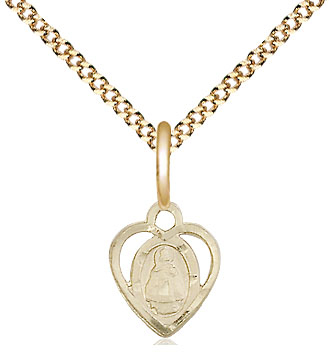 14kt Gold Filled Infant Pendant on a 18 inch Gold Plate Light Curb chain