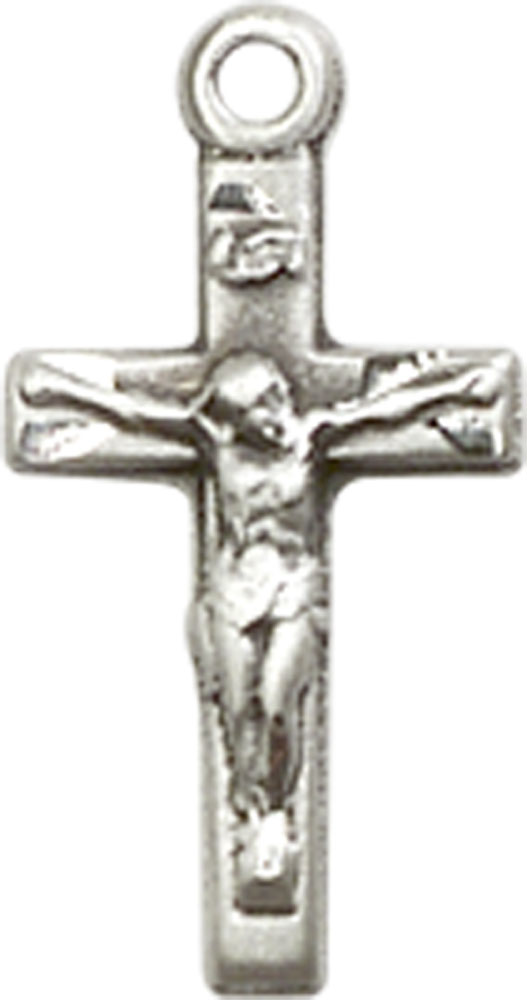 Sterling Silver Crucifix Medal - With Box