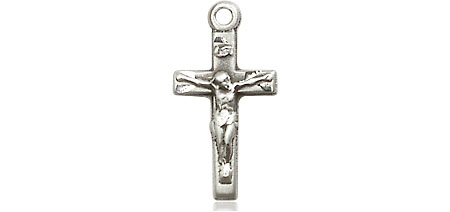 Sterling Silver Crucifix Medal - With Box