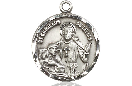 Sterling Silver Saint Camillus of Lellis Medal