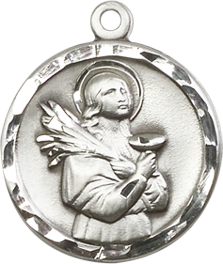 Sterling Silver Saint Lucy Medal