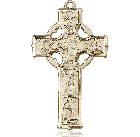 14kt Gold Filled Celtic Cross Medal