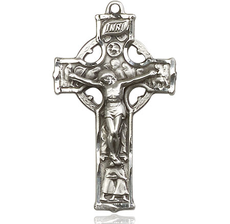 Sterling Silver Celtic Crucifix Medal