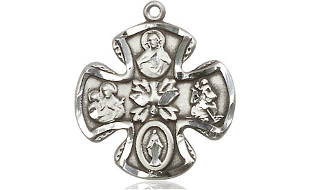 Sterling Silver 5-Way Medal