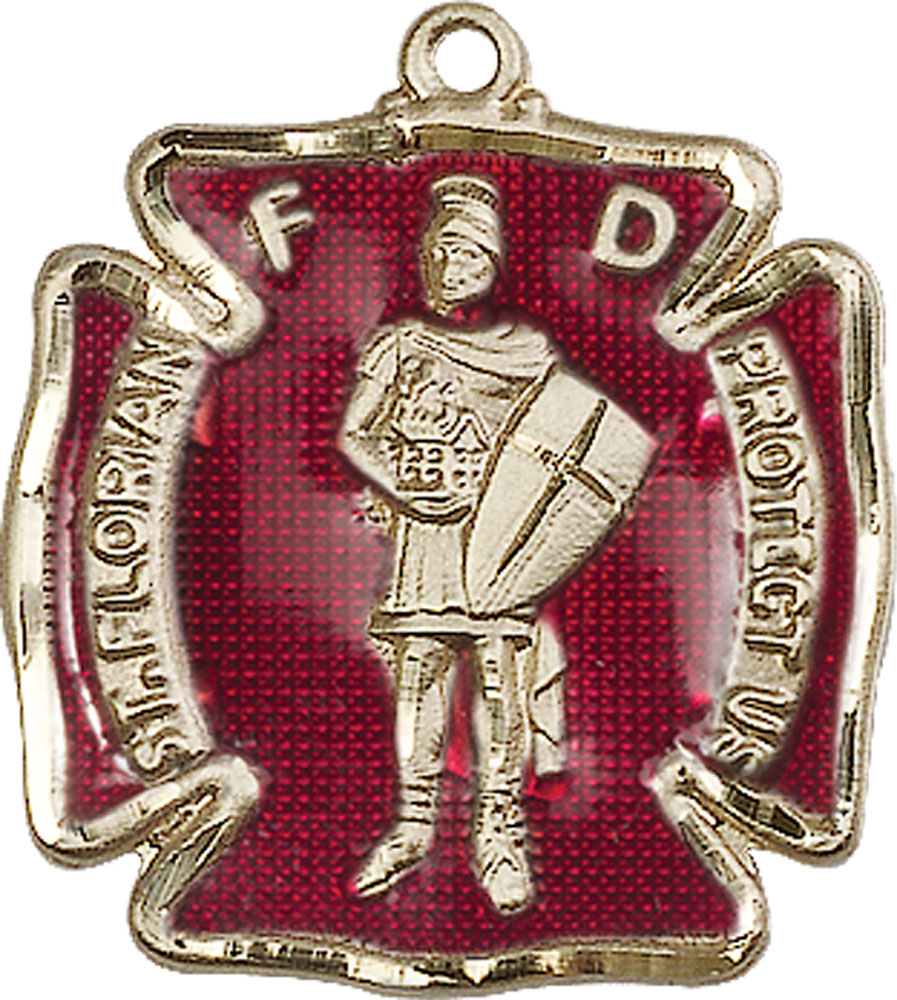 14kt Gold Saint Florian Medal