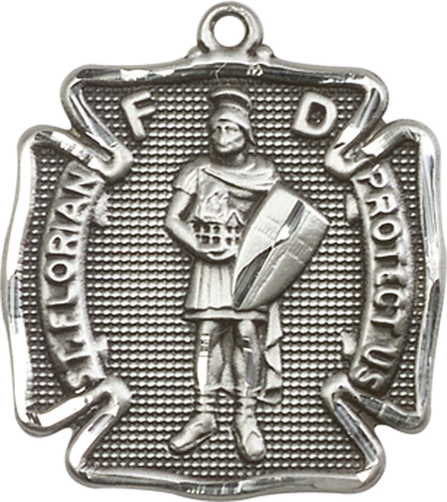 Sterling Silver Saint Florian Medal
