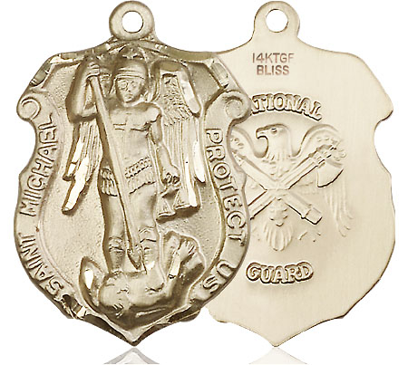 14kt Gold Filled Saint Michael National Guard Medal