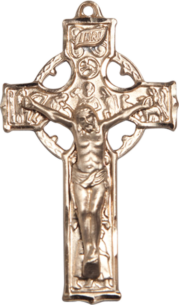 14kt Gold Filled Celtic Crucifix Medal