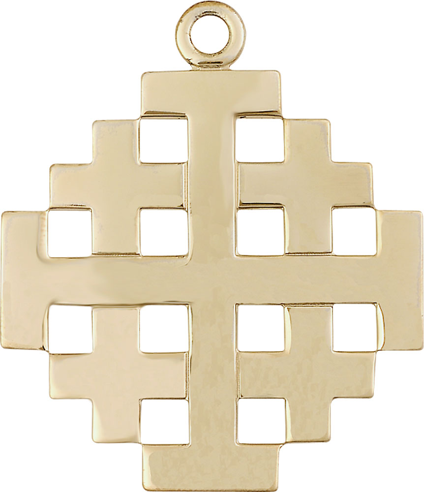 14kt Gold Filled Jerusalem Cross Medal