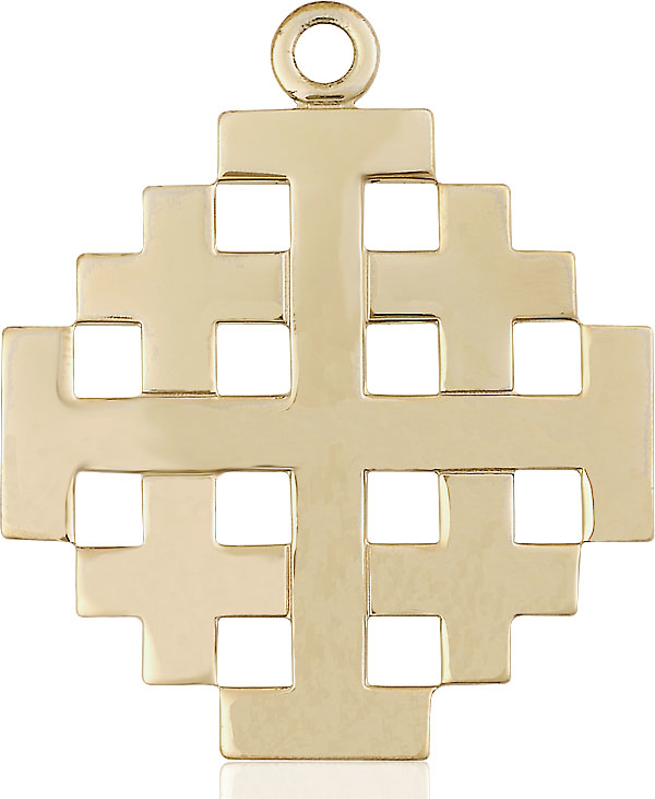 14kt Gold Filled Jerusalem Cross Medal