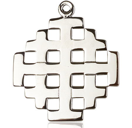 Sterling Silver Jerusalem Cross Medal