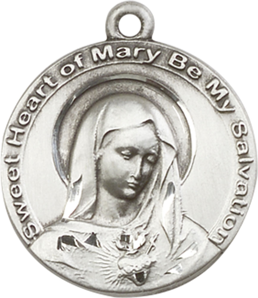 Sterling Silver Mary Medal