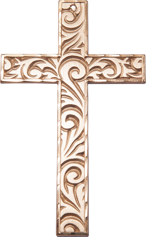 14kt Gold Filled Knurled Cross Medal